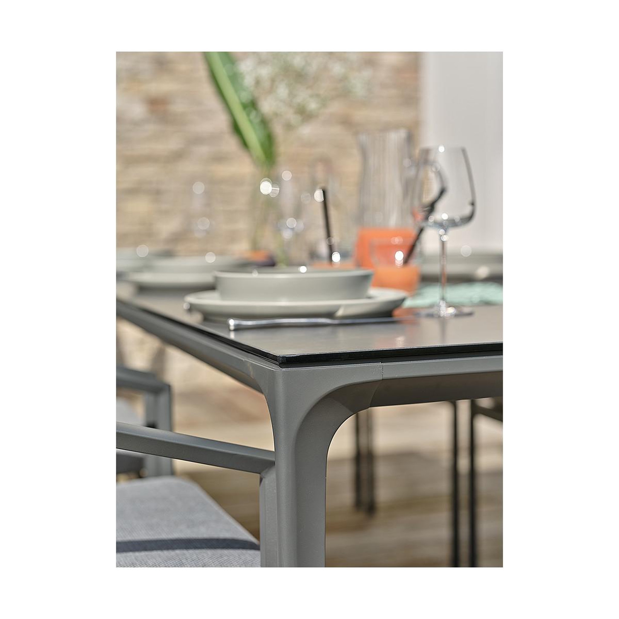 Voir la diapositive 4 : Paris Prix Ensemble table de jardin & 6 fauteuils  tigua & gambi  200cm anthracite