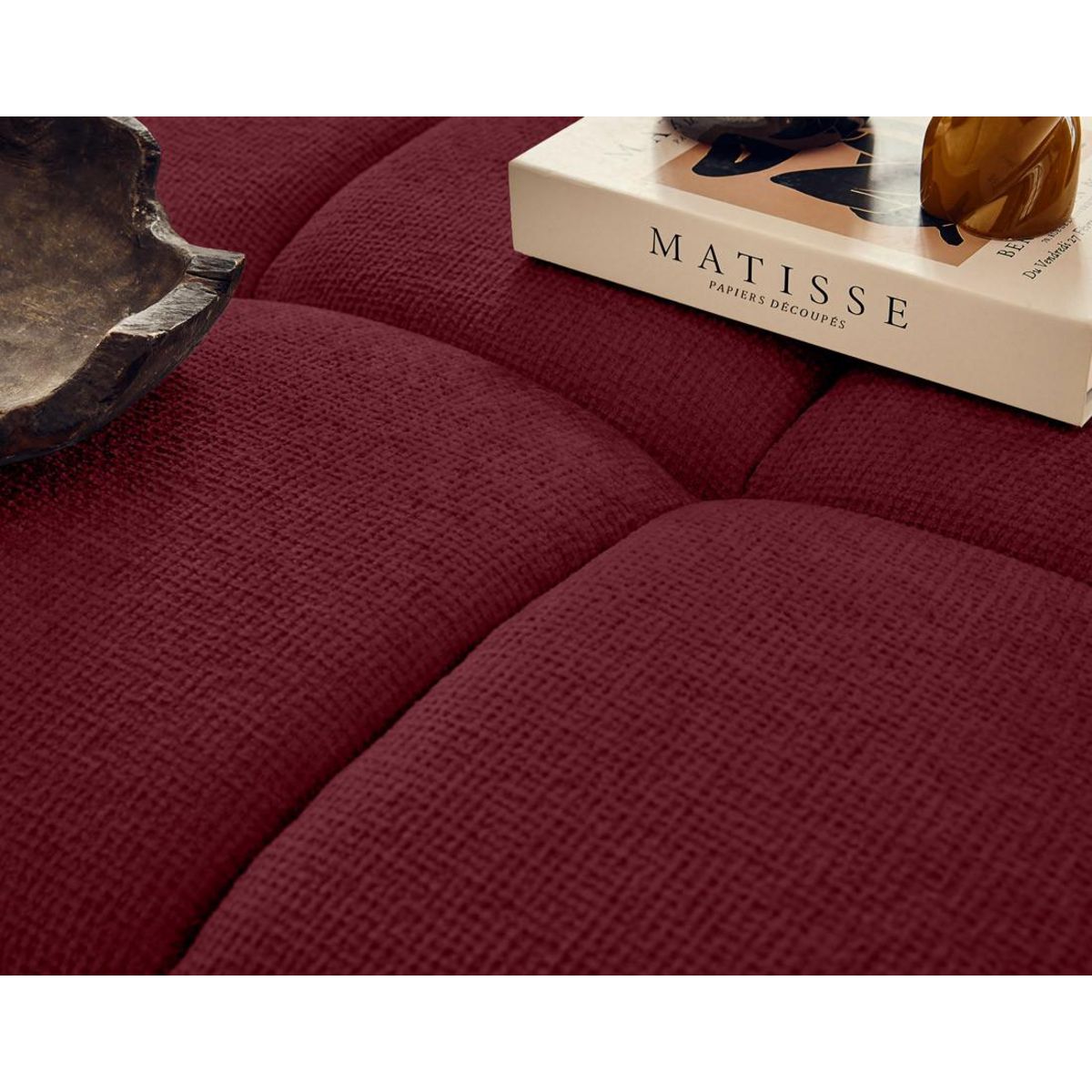 LISA DESIGN Suzano - pouf en tissu texturé