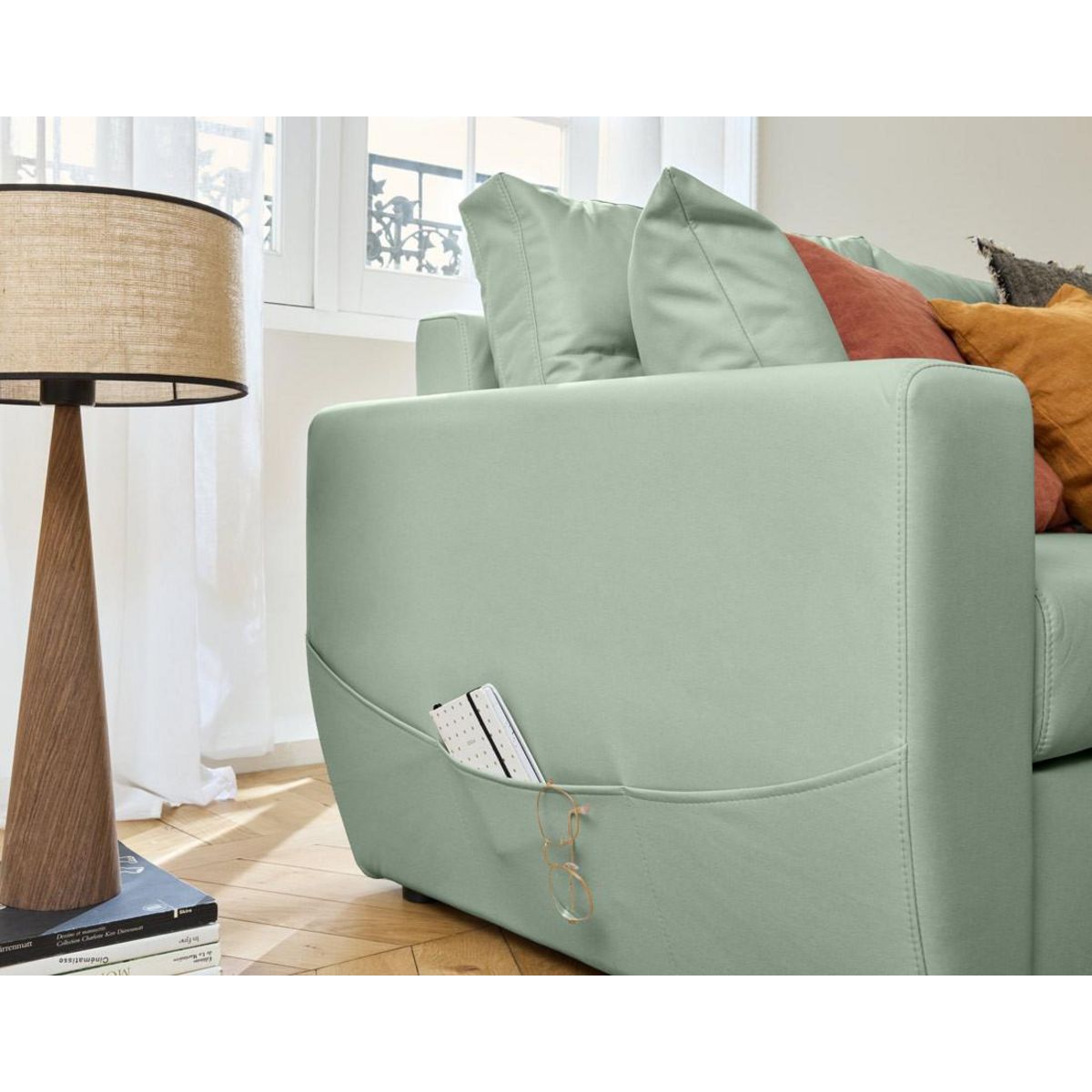 BEST MOBILIER Astoria - canapé d'angle réversible 4 places - convertible avec coffre - en simili