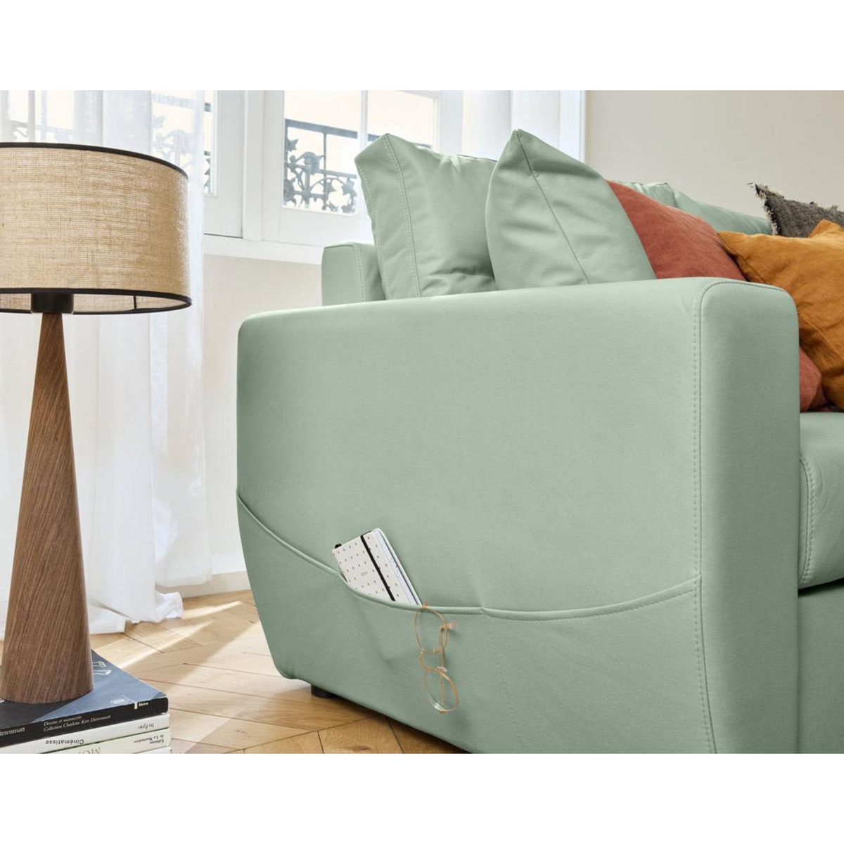 BEST MOBILIER Astoria - canapé d'angle réversible 4 places - convertible avec coffre - en simili