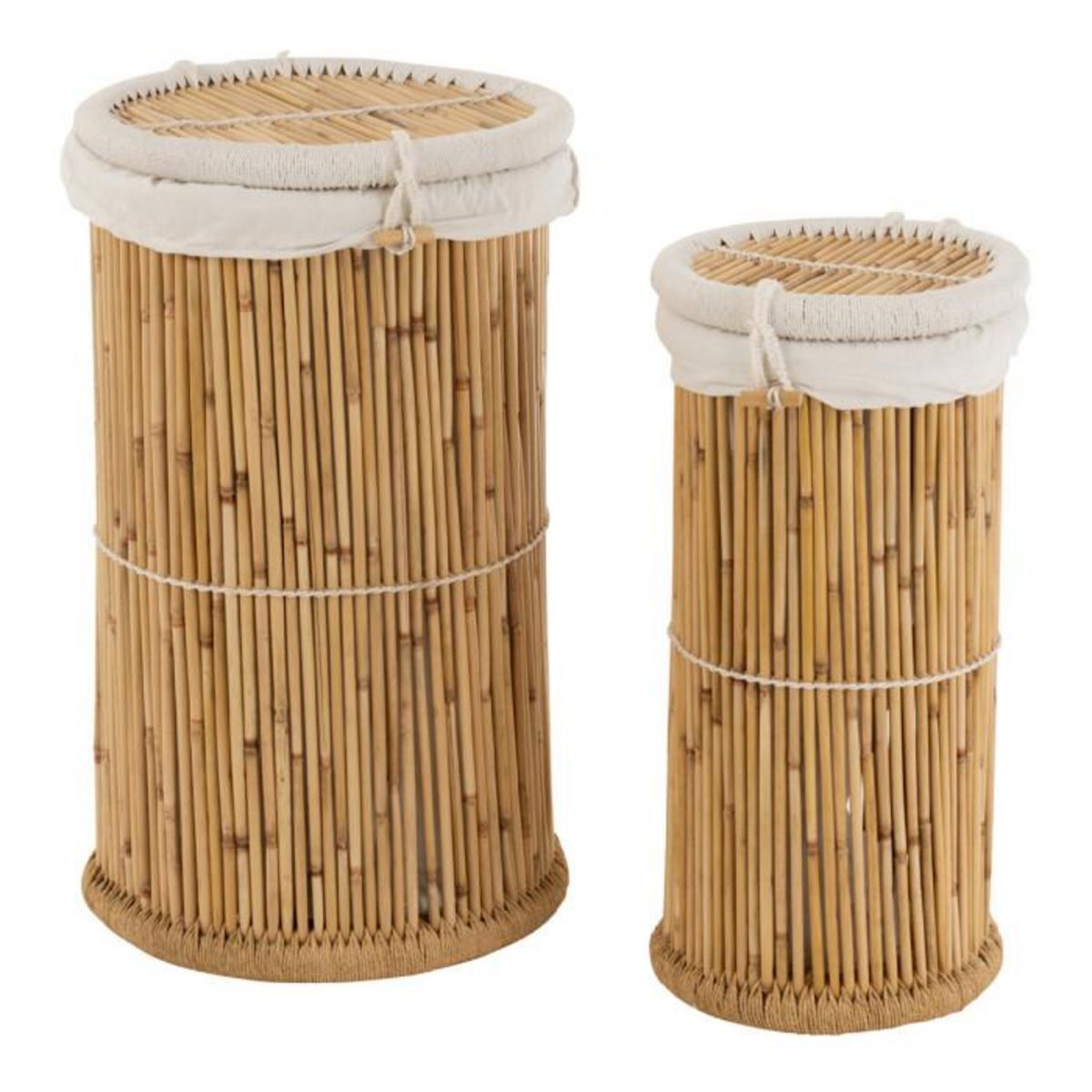 Paris Prix Lot de 2 Paniers de Rangement  Cylindre  72cm Naturel