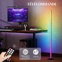 Voir la diapositive 5 : HOMCOM Lampadaire LED RGBIC 16 millions de couleurs avec contrôle APP et télécommande - musique sync, modes de scène et timer