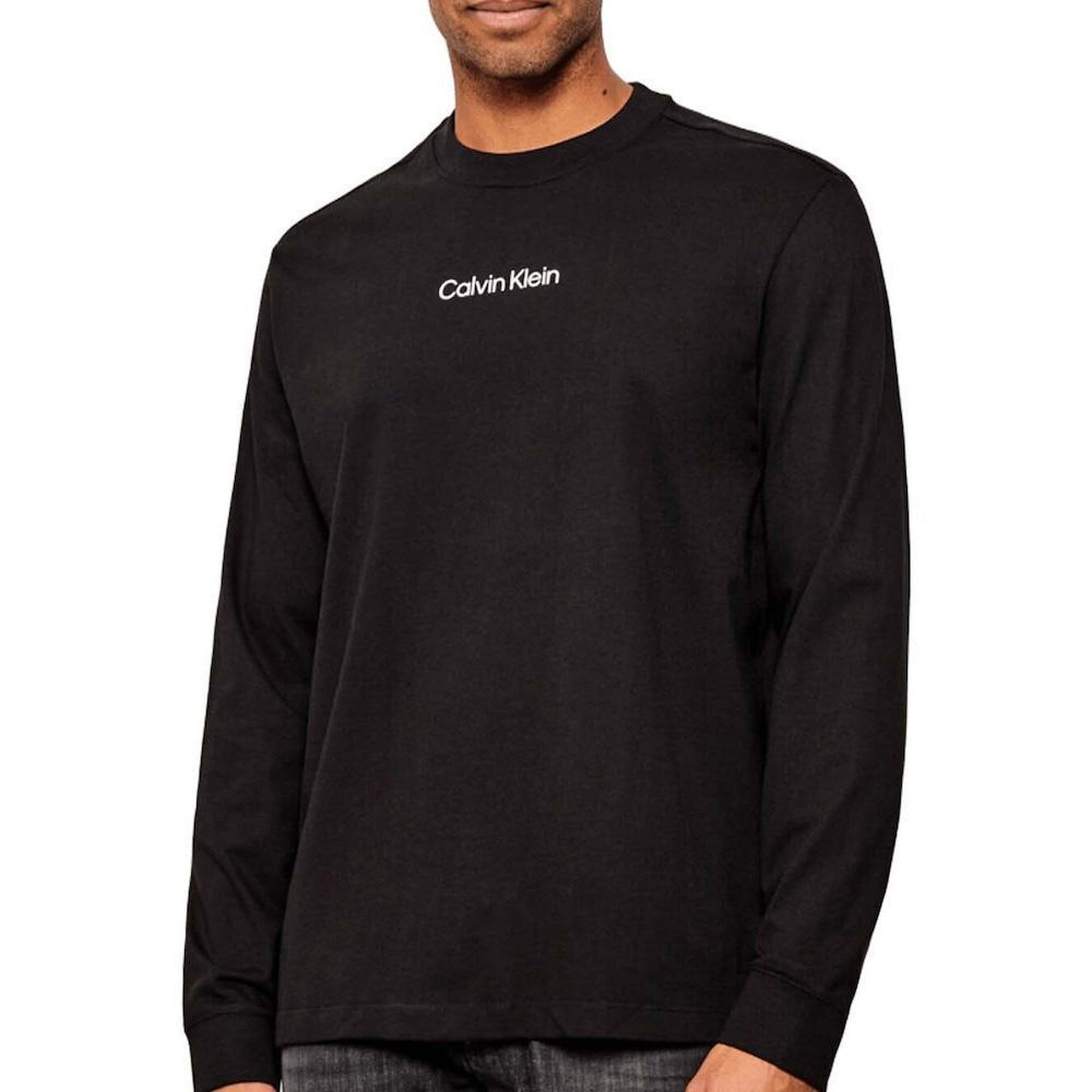 Voir la diapositive 1 : CALVIN KLEIN JEANS T-Shirt Manches Longues Noir Homme Calvin Klein Jeans Standard