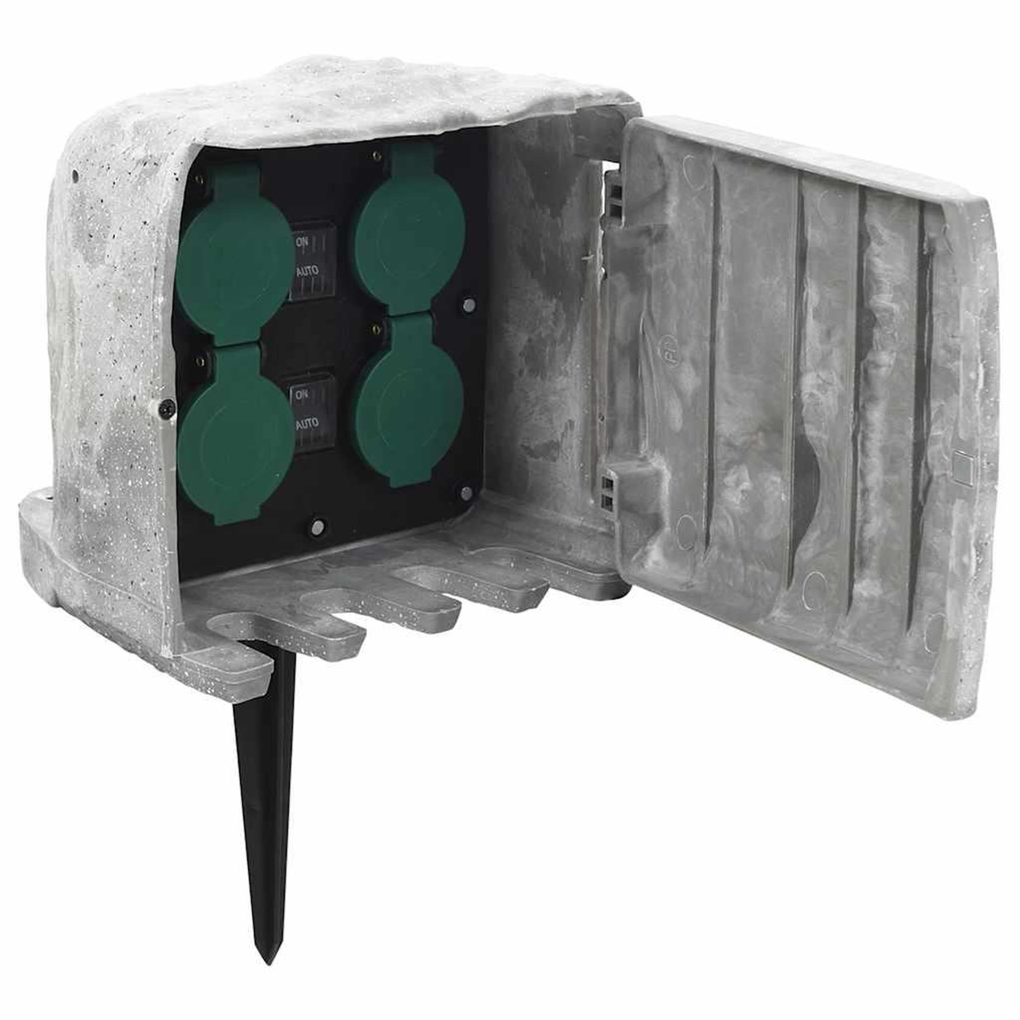 Voir la diapositive 3 : VIDAXL Prise d'exterieur avec piquet et capteur de lumiere a 4 voies