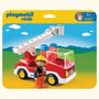 Voir la diapositive 4 : PLAYMOBIL 6967 - 1.2.3 - Camion de pompier avec échelle pivotante 