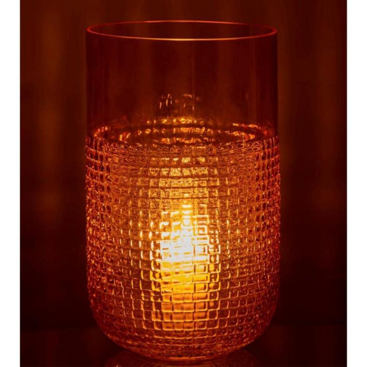 Paris Prix Vase Design en Verre  Motifa  25cm Orange