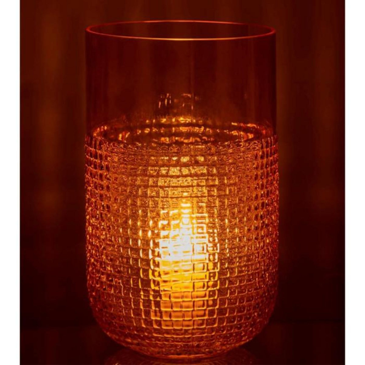 Paris Prix Vase Design en Verre  Motifa  25cm Orange