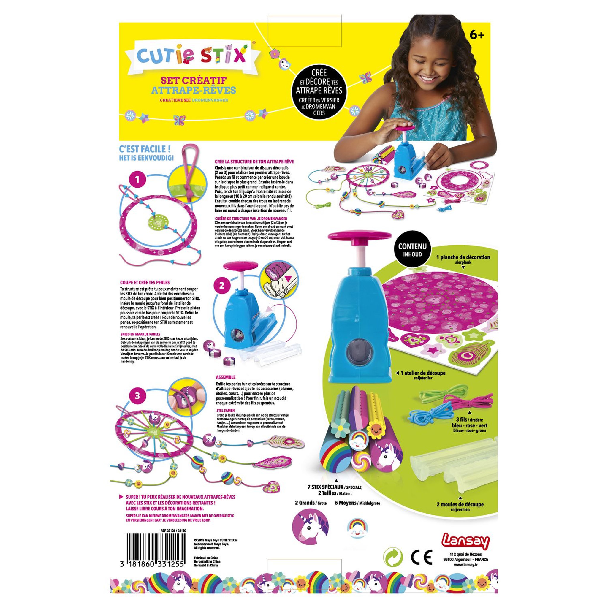 Voir la diapositive 4 : LANSAY Cutie stix - Set créatif Attrape rêves