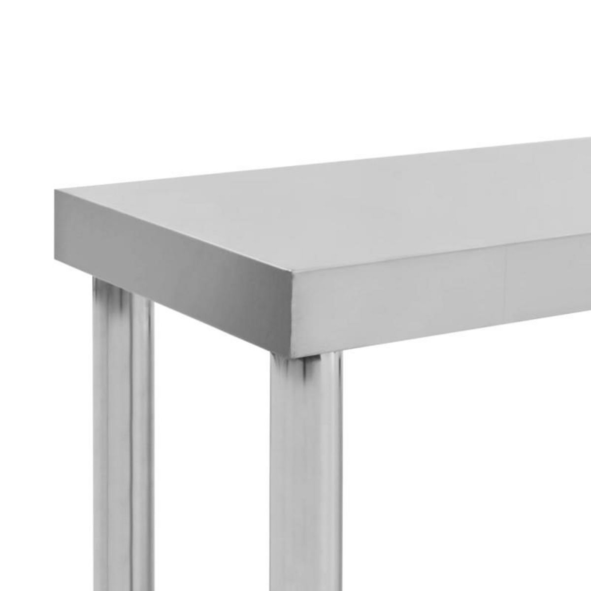 VIDAXL Étagère de table de travail 2 niveaux 120x30x65 cm Inox