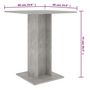 Voir la diapositive 6 : VIDAXL Table de bistro Gris beton 60x60x75 cm Bois d'ingenierie