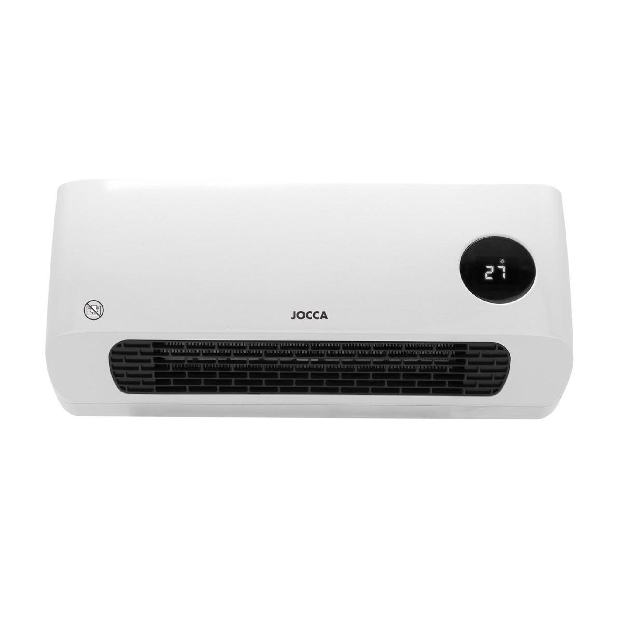 Jocca Ventilateur mural réversible Chauffage Soufflant 2000W Télécommande Écran LED Chaud/Froid Minuteur hebdomadaire 3 modes Jocca