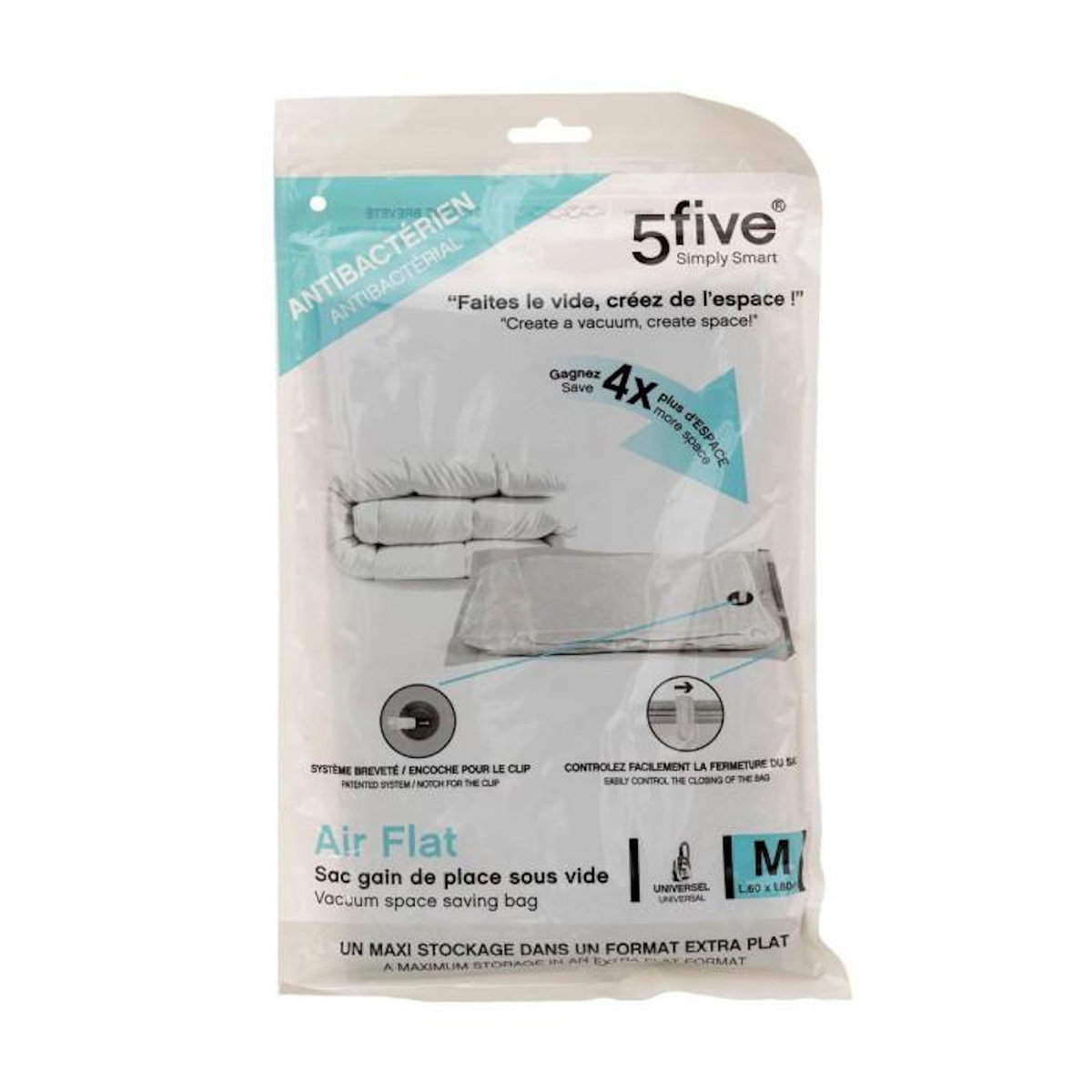 FIVE Sac de Rangement Compressé  Air Flat  80cm Blanc