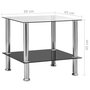 Voir la diapositive 6 : VIDAXL Table d'appoint Transparent 45x50x45 cm Verre trempe
