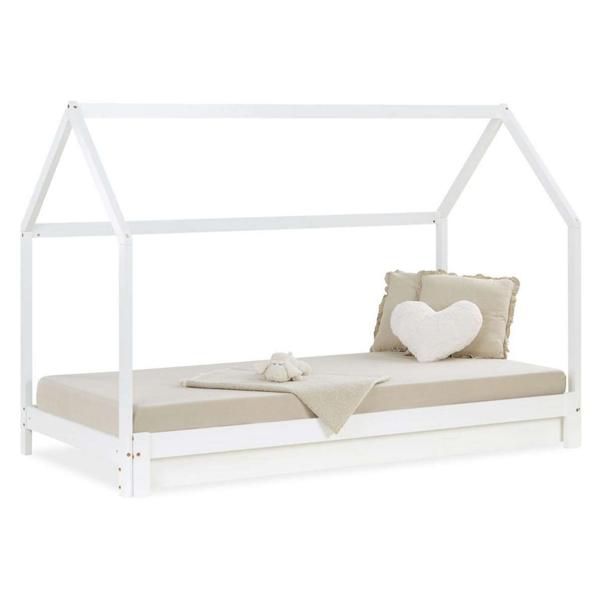 HomeStyle4U Lit Enfant 90x200 cm cabane - matelas sommier