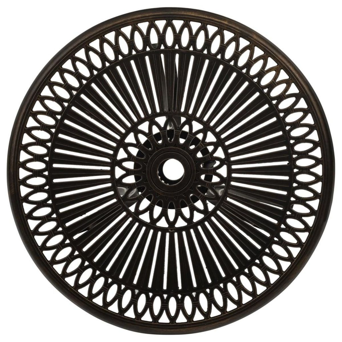 VIDAXL Table de jardin Bronze 62x62x65 cm Aluminium coule