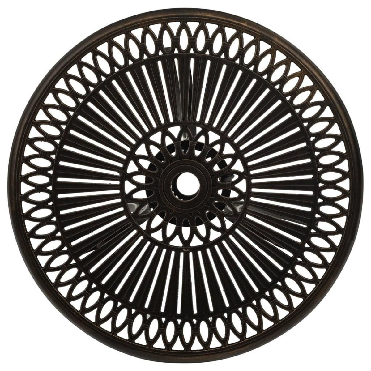 VIDAXL Table de jardin Bronze 62x62x65 cm Aluminium coule