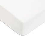 FUTURE HOME Drap housse en coton 57 fils uni bonnet 25cm. Coloris disponibles : Vert, Gris, Bleu, Jaune, Rose, Marron, Blanc, Rouge, Orange, Noir