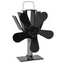 Voir la diapositive 2 : VIDAXL Ventilateur de poele alimente par chaleur 5 pales Noir