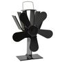 Voir la diapositive 2 : VIDAXL Ventilateur de poele alimente par chaleur 5 pales Noir