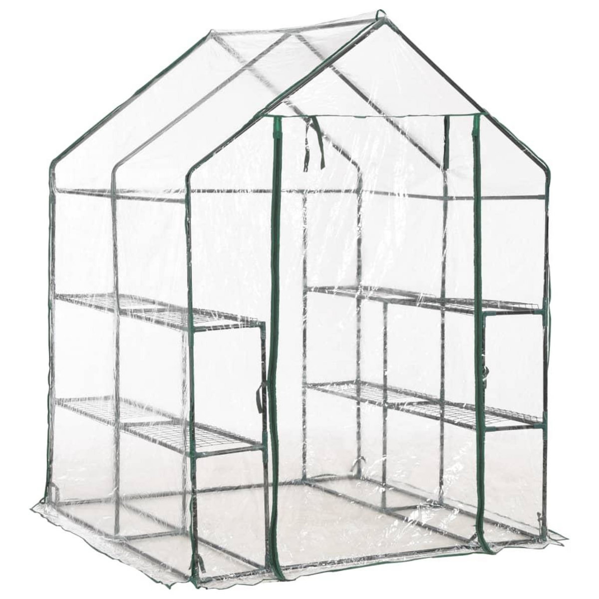 VIDAXL Serre avec 8 etageres 143x143x195 cm