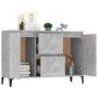 Voir la diapositive 3 : VIDAXL Buffet gris beton 104x35x70 cm bois d'ingenierie