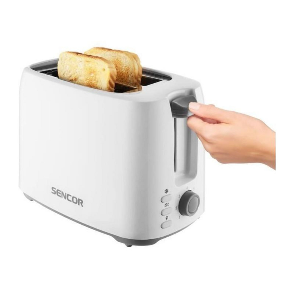 SENCO Grille-pain - SENCOR - STS 2606WH - 750 W - 2 fentes - Blanc