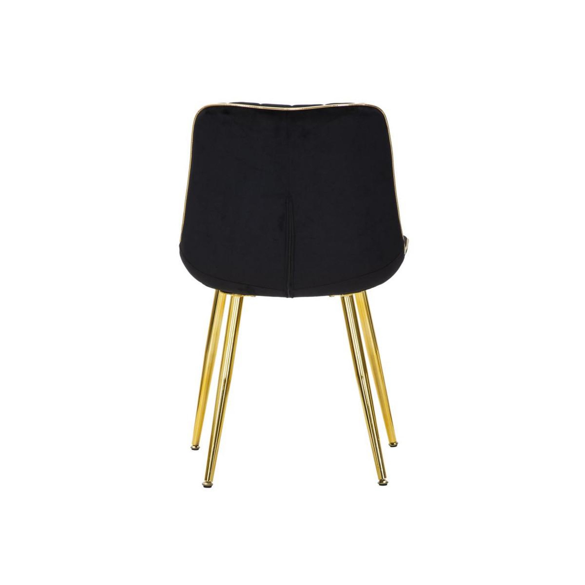 Voir la diapositive 3 : Paris Prix Lot de 2 chaises en tissu  paris  79cm noir & or
