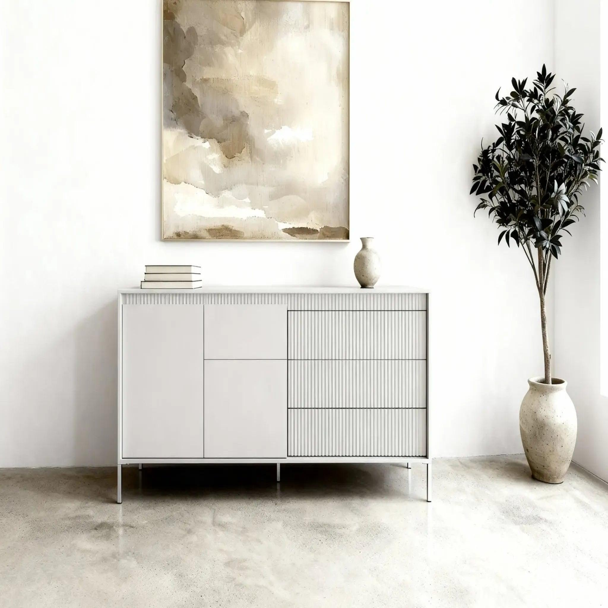 Voir la diapositive 2 : CASANOVA PARIS ALINA - Buffet 187cmpieds en métal