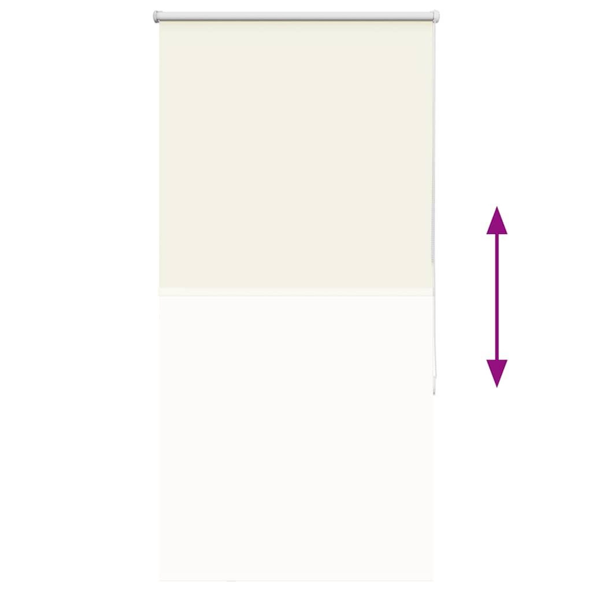 Voir la diapositive 5 : VIDAXL Store enrouleur occultant blanc casse 65x130cm largeur du tissu