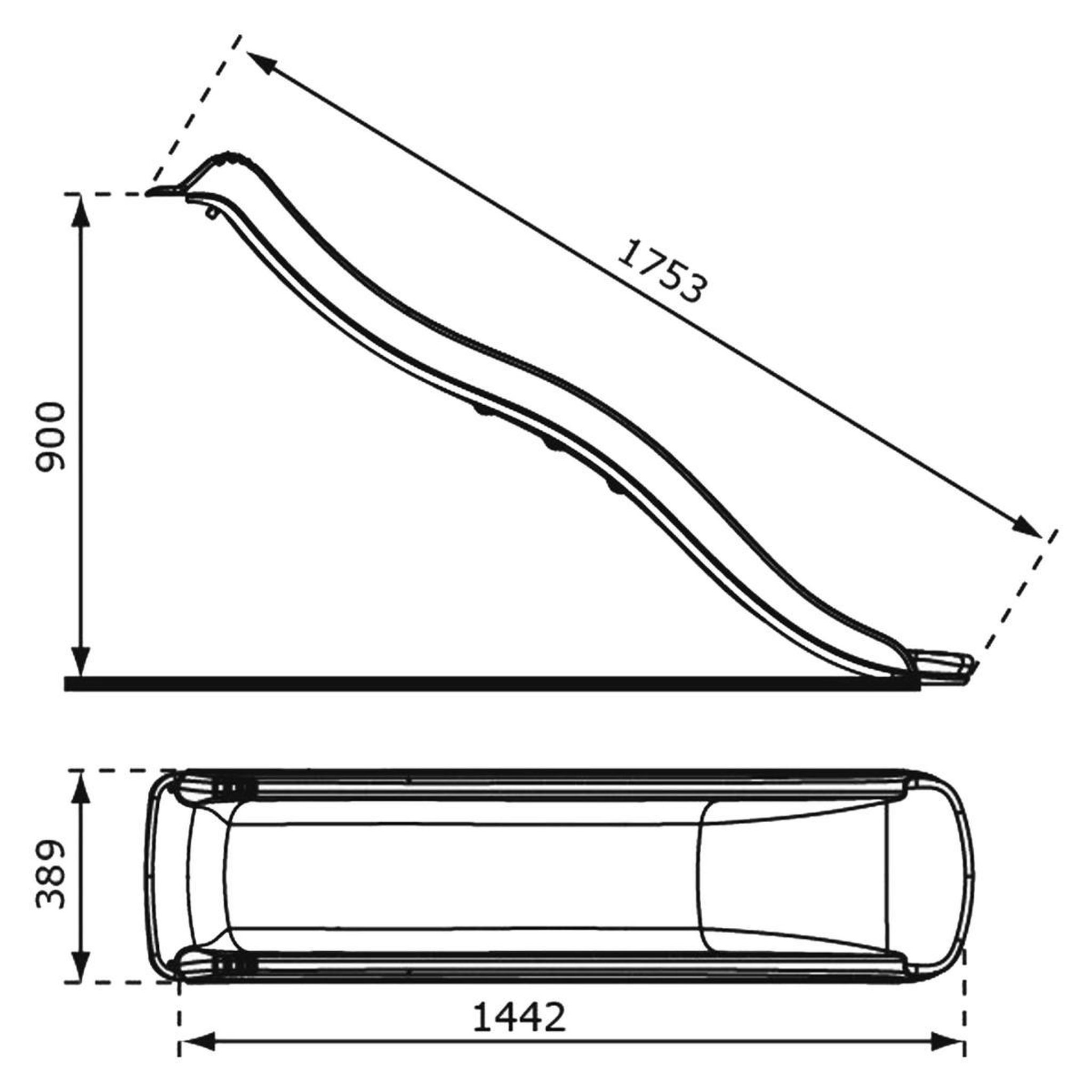 Voir la diapositive 3 : Axi House Toboggan Sky175 raccord eau rouge 175 cm