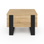 Voir la diapositive 3 : ID MARKET Table basse carrée plateau relevable 70 cm PHOENIX bois et noir