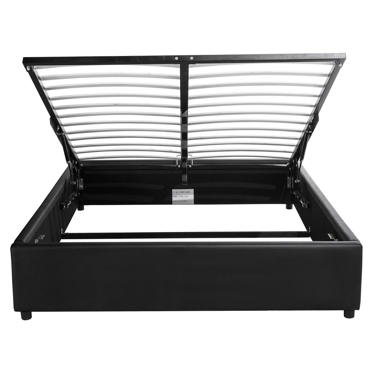 Lit coffre avec sommier relevable 140x190 cm LEO