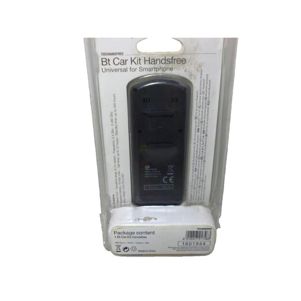 BSM Kit mains libres SBS TEECHANDFREEK Bluetooth noir