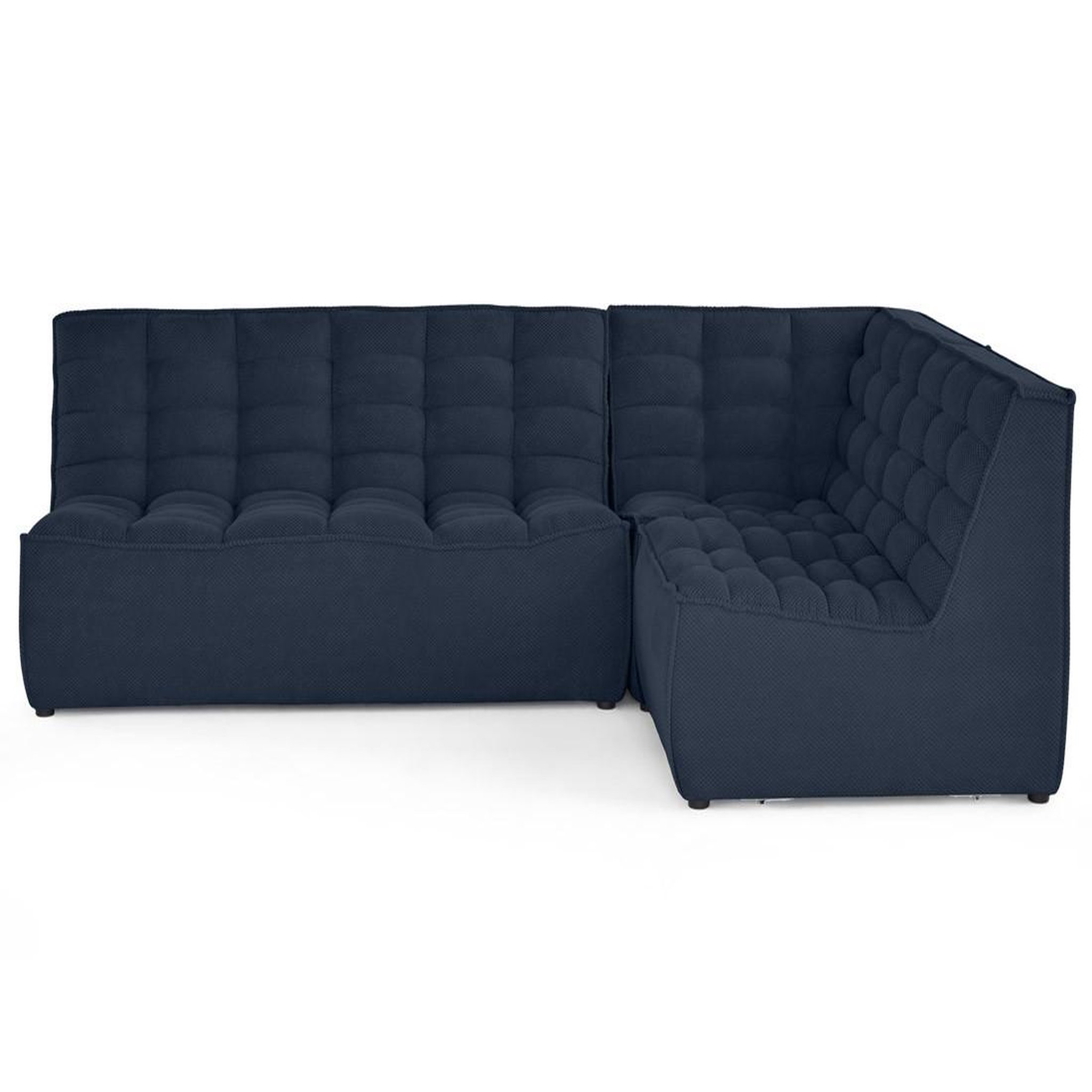 Voir la diapositive 1 : LISA DESIGN Ellie - canapé modulable d'angle réversible 4 places en velours texturé