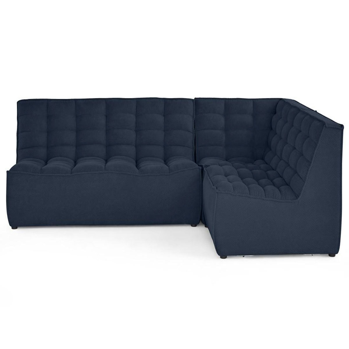 LISA DESIGN Ellie - canapé modulable d'angle réversible 4 places en velours texturé