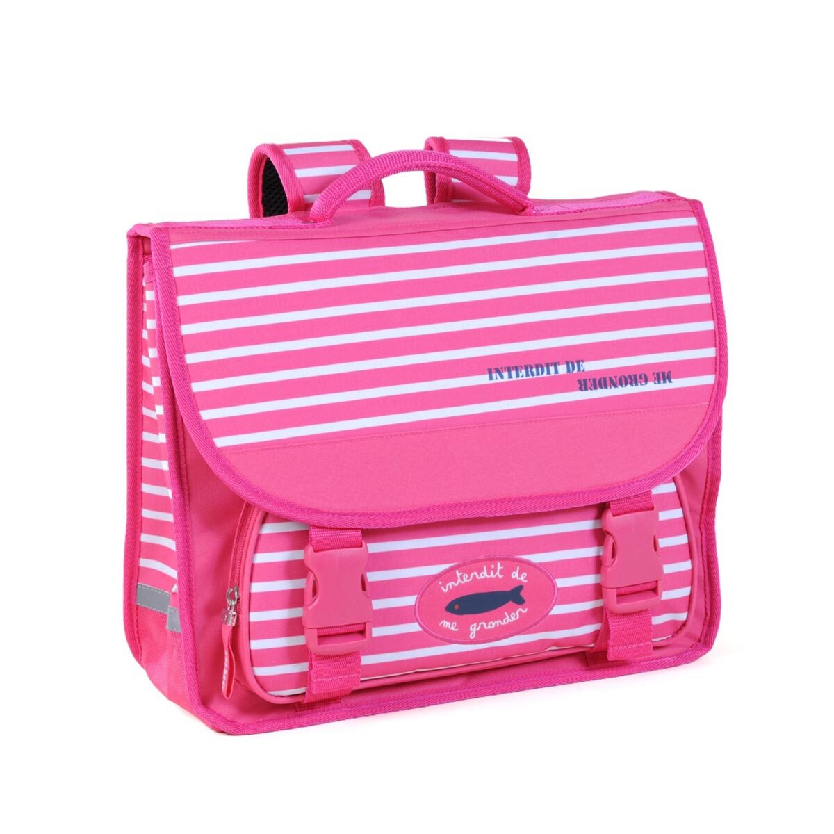 Cartable 38cm 2 compartiments poche avant fille Interdit de me