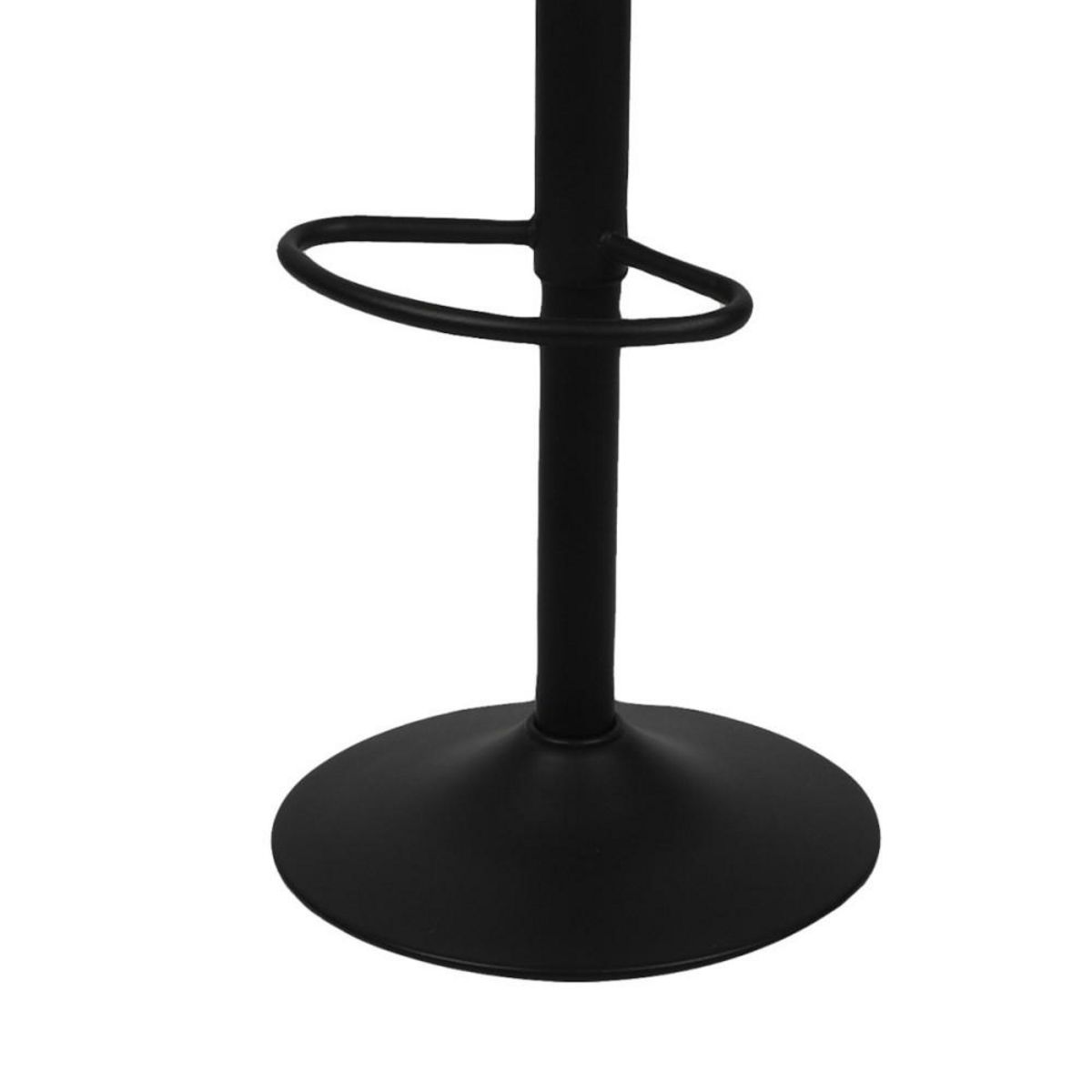FORNORD Tabouret de bar avec coussin effet cuir noir