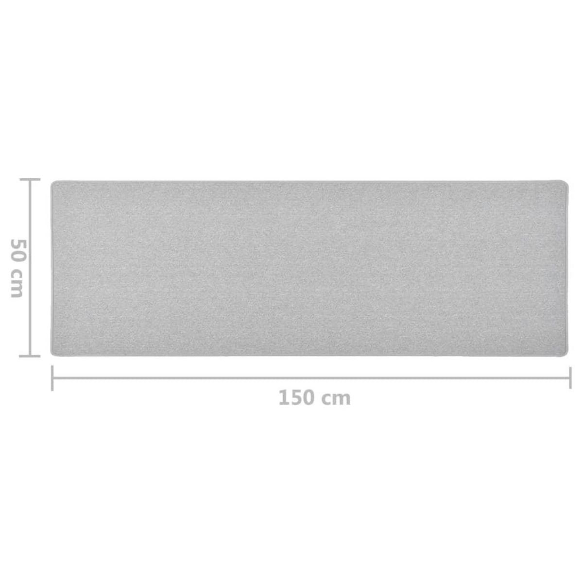 VIDAXL Tapis de couloir Gris clair 50x150 cm