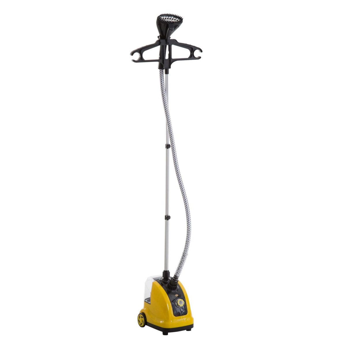 HOMCOM HOMCOM Défroisseur vapeur vertical défroisseur à vêtements 1,4 L 1950 W débit vapeur 30g/min tige telescopique jaune noir