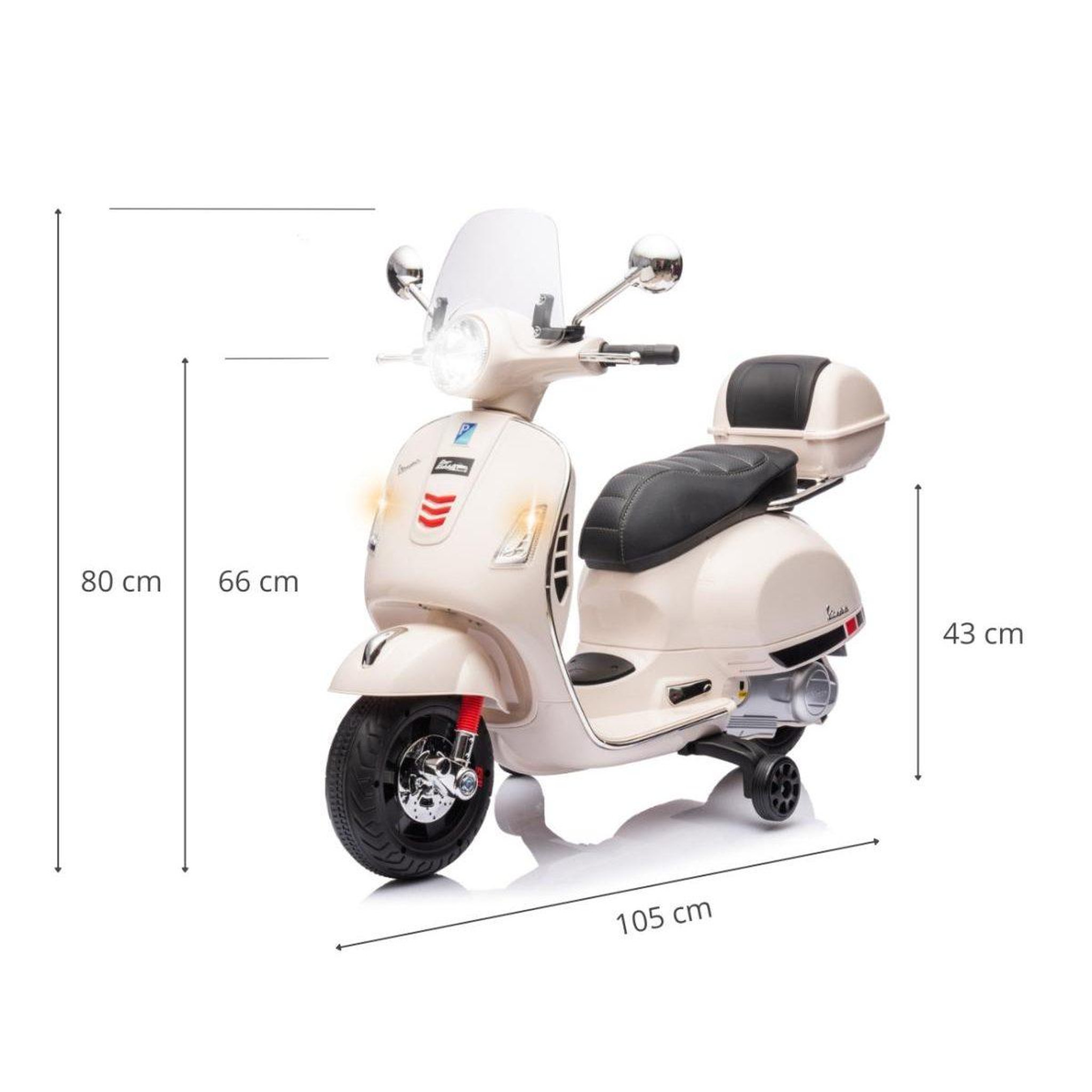 Voir la diapositive 3 : MILLY MALLY Voiture electrique vespa gts super blanc