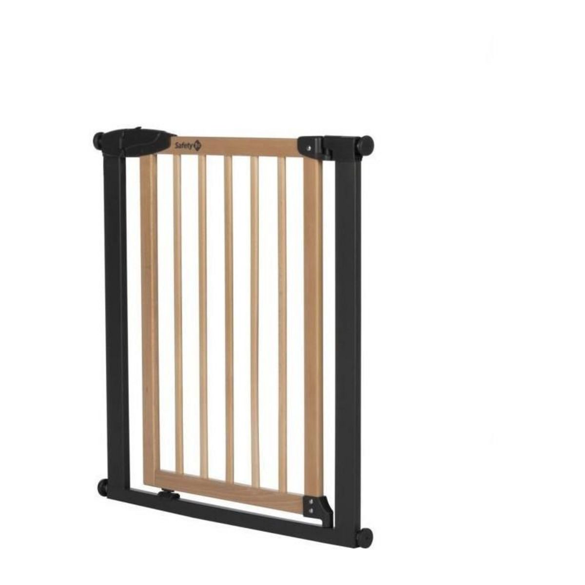 SAFETY FIRST SAFETY 1ST SIMPLY CLOSE WOOD & META, Pression, 73-80 cm (Max. 94cm), sans vis ni perçage, Ouverture d'une Main, Bois et Graphit