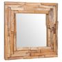 Voir la diapositive 1 : VIDAXL Miroir decoratif Teck 60x60 cm Carre