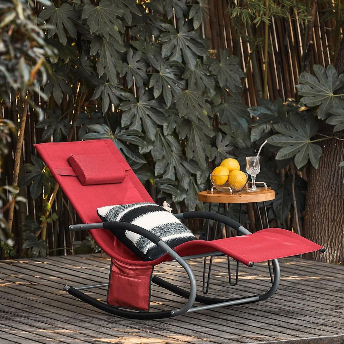 SOBUY SoBuy - Lot de 2 chaises à bascule pour jardin - Moderne - OGS28X2