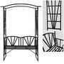 Voir la diapositive 2 : tectake Arche de jardin avec portillon en acier noir