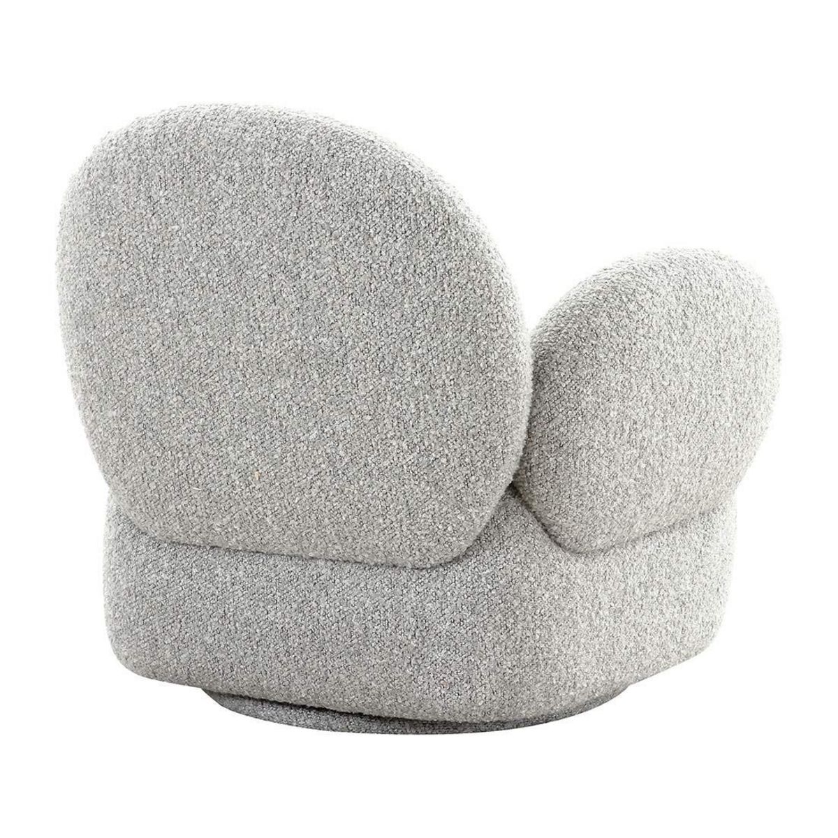 LISA DESIGN Javier - fauteuil pivotant - en tissu bouclette