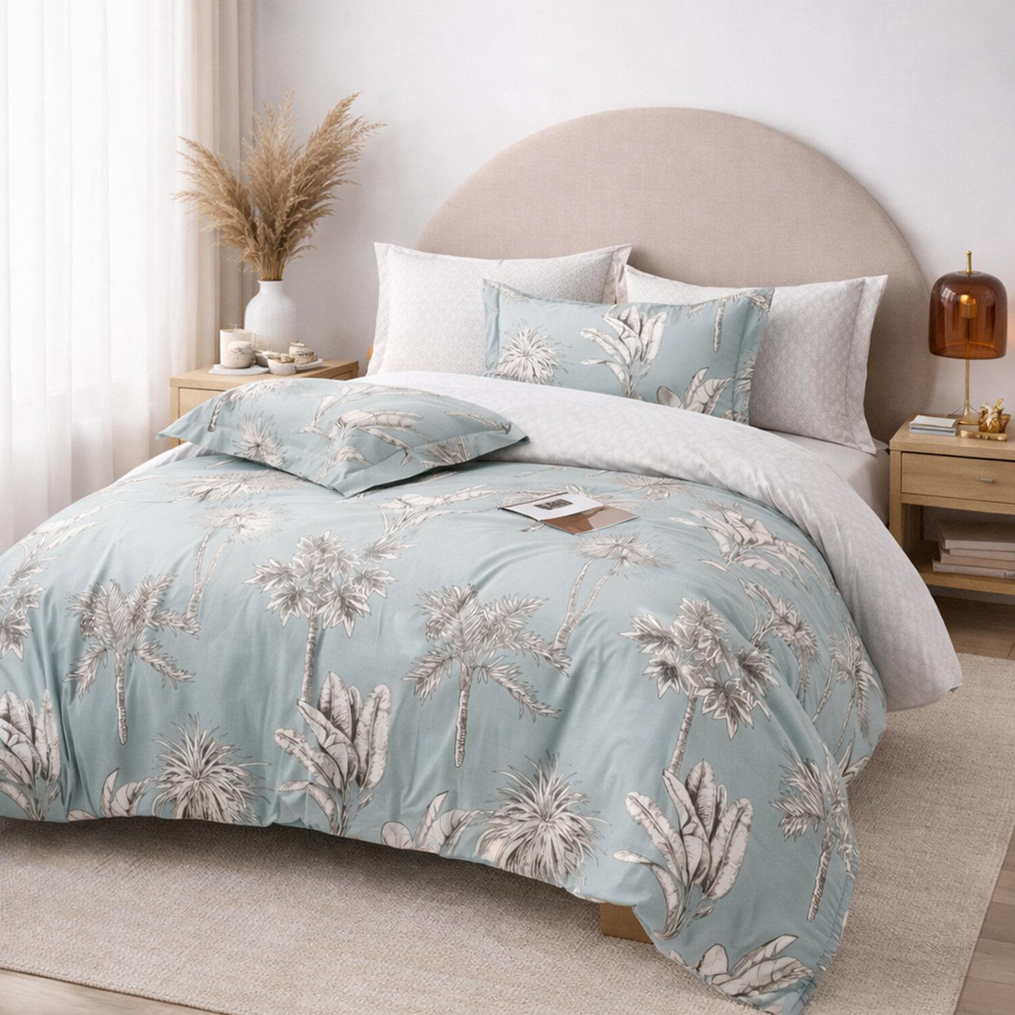 Voir la diapositive 2 : Home collection Parure housse de couette en coton 57 fils Caldone
