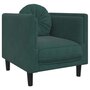 Voir la diapositive 2 : VIDAXL Fauteuil avec coussin vert fonce velours