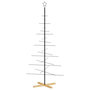 Voir la diapositive 5 : VIDAXL Arbre de Noël en metal avec base en bois noir 180 cm