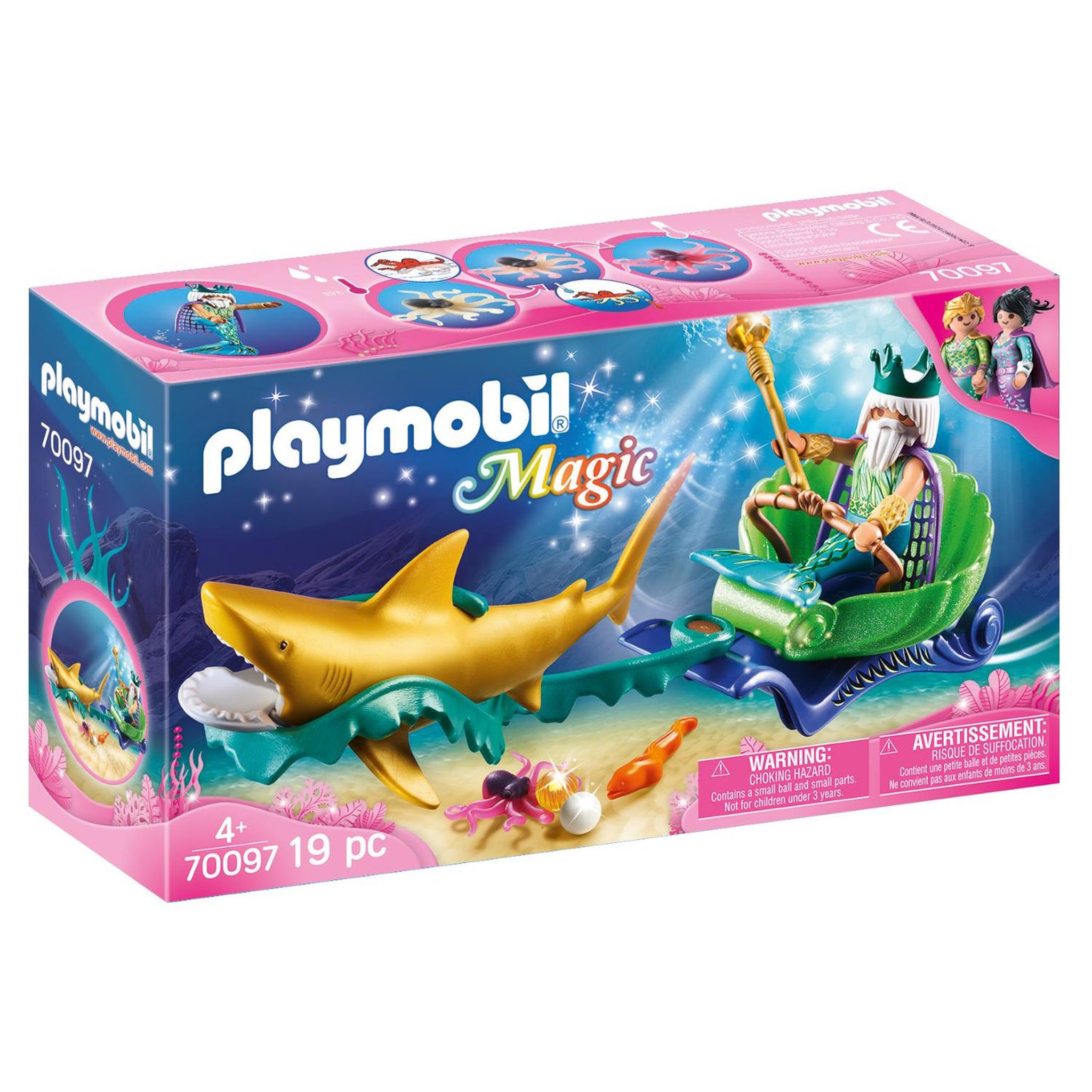PLAYMOBIL 70097 - Magic - Roi des mers avec calèche royale