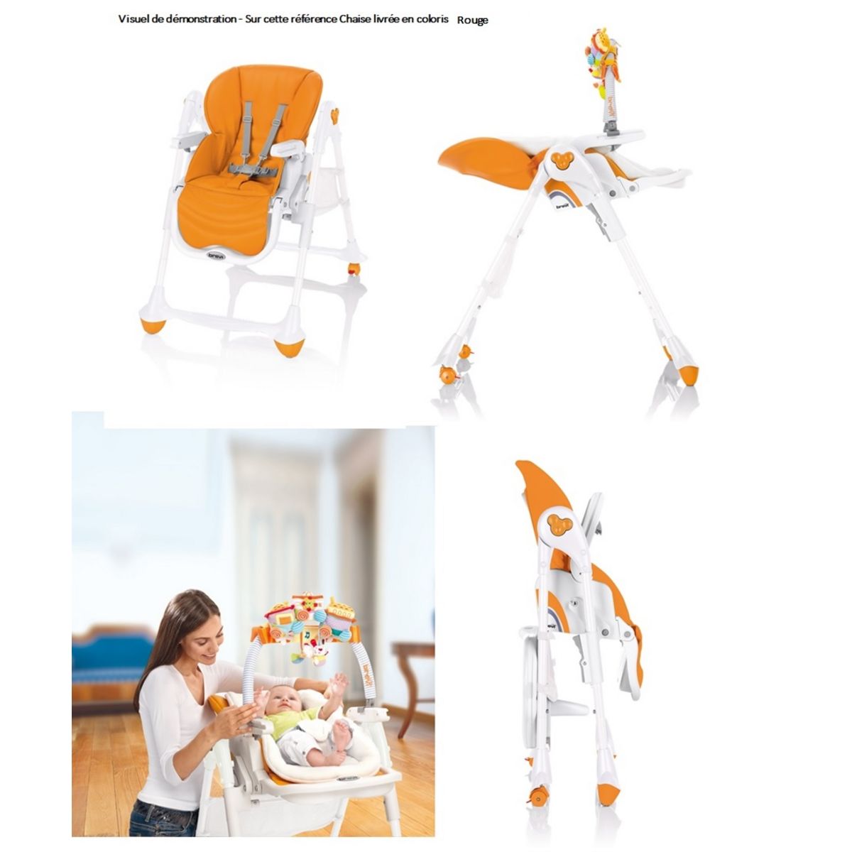 BREVI Chaise haute 3 en 1 évolutive B Fun